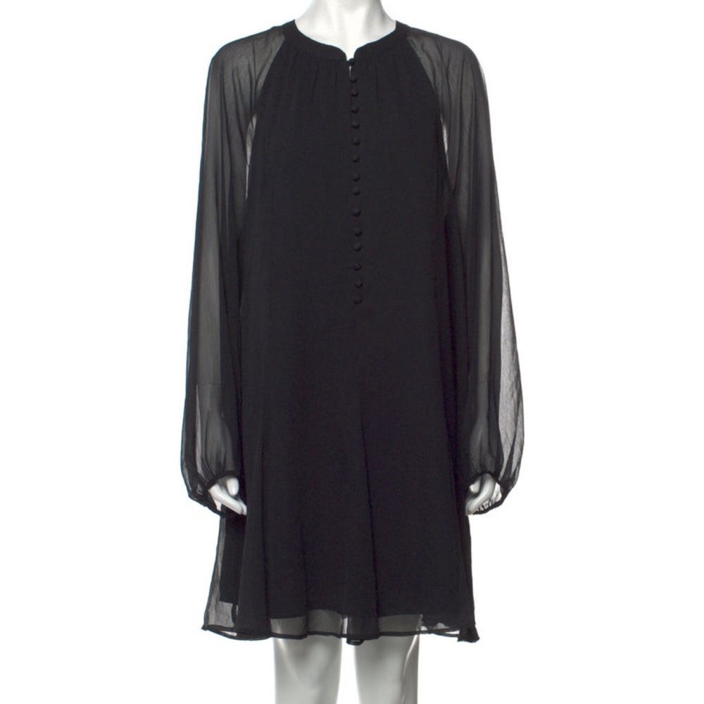 Women’s Joie Dresses Joie Black Balloon Sleeve Dress Chiffon w/‎ Slip XXL